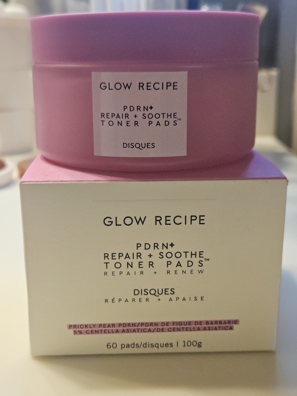 Glow Recipe PDRN+ Repair + Soothe Toner Pads in Pink